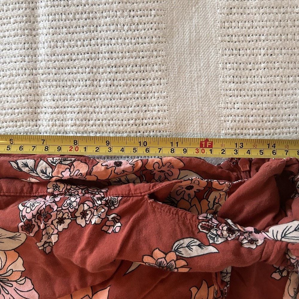 Free People Sunray Sarong Floral Midi Skirt Size 10 - Picture 7 of 12